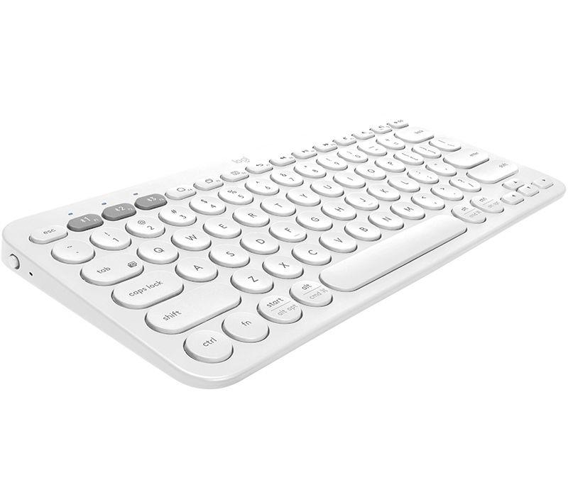 Teclado LOGITECH K380 Multi-Device (Alemão - Mini - Bluetooth - Branco) — miniatura 2