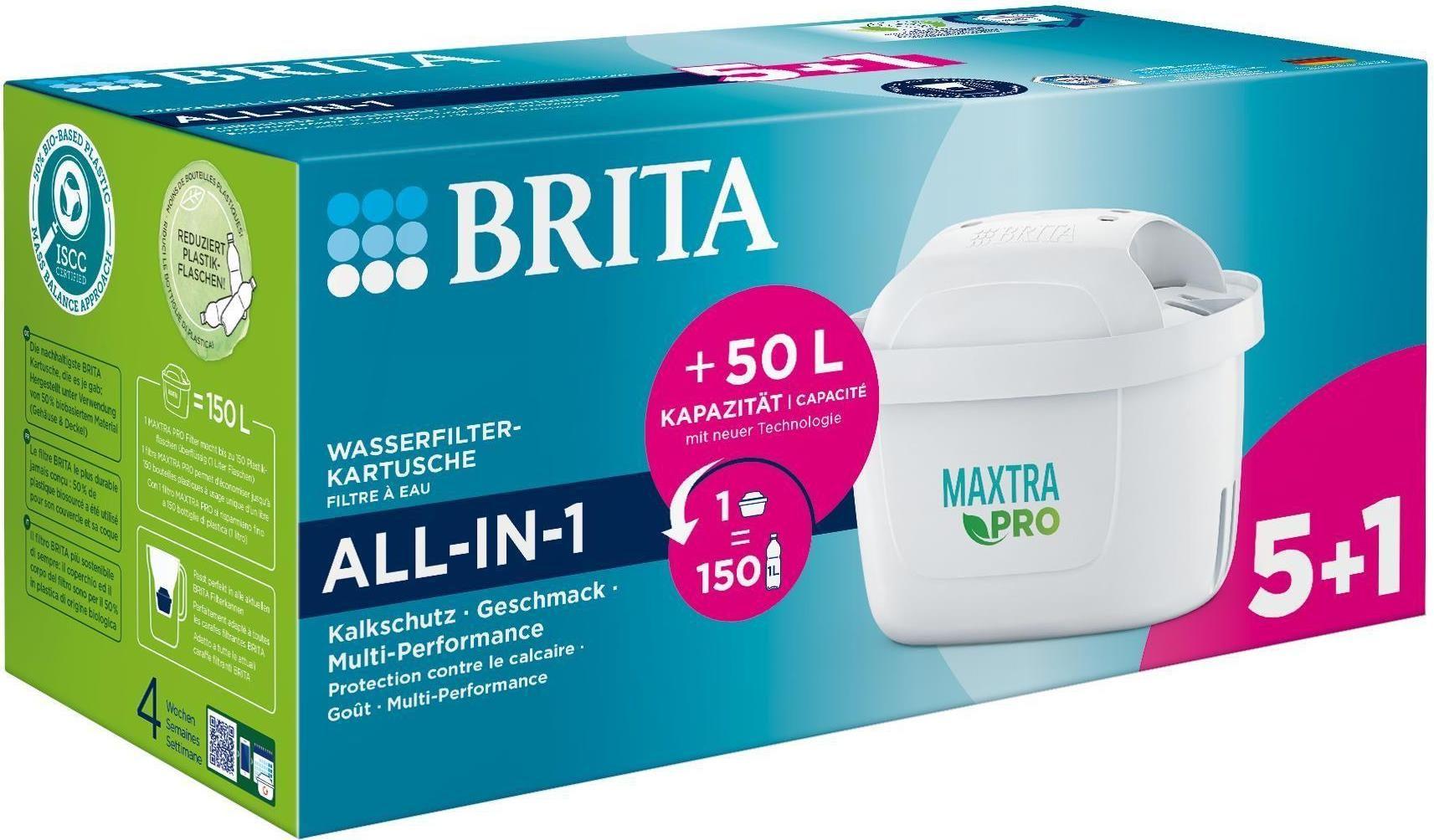 Filtro de Água BRITA MAXTRA PRO ALL-IN-1 5+1 (Altura 11,8 cm - Branco)