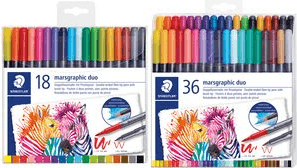 Canetas de Feltro Aguareláveis de Ponta Dupla STAEDTLER 3001 TB36 (Multicor), miniatura 2