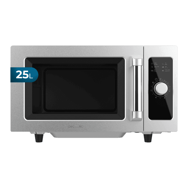 Micro-ondas CECOTEC FlatPro 2500 (1000 W - 25 l - Manípulo - Prateado)