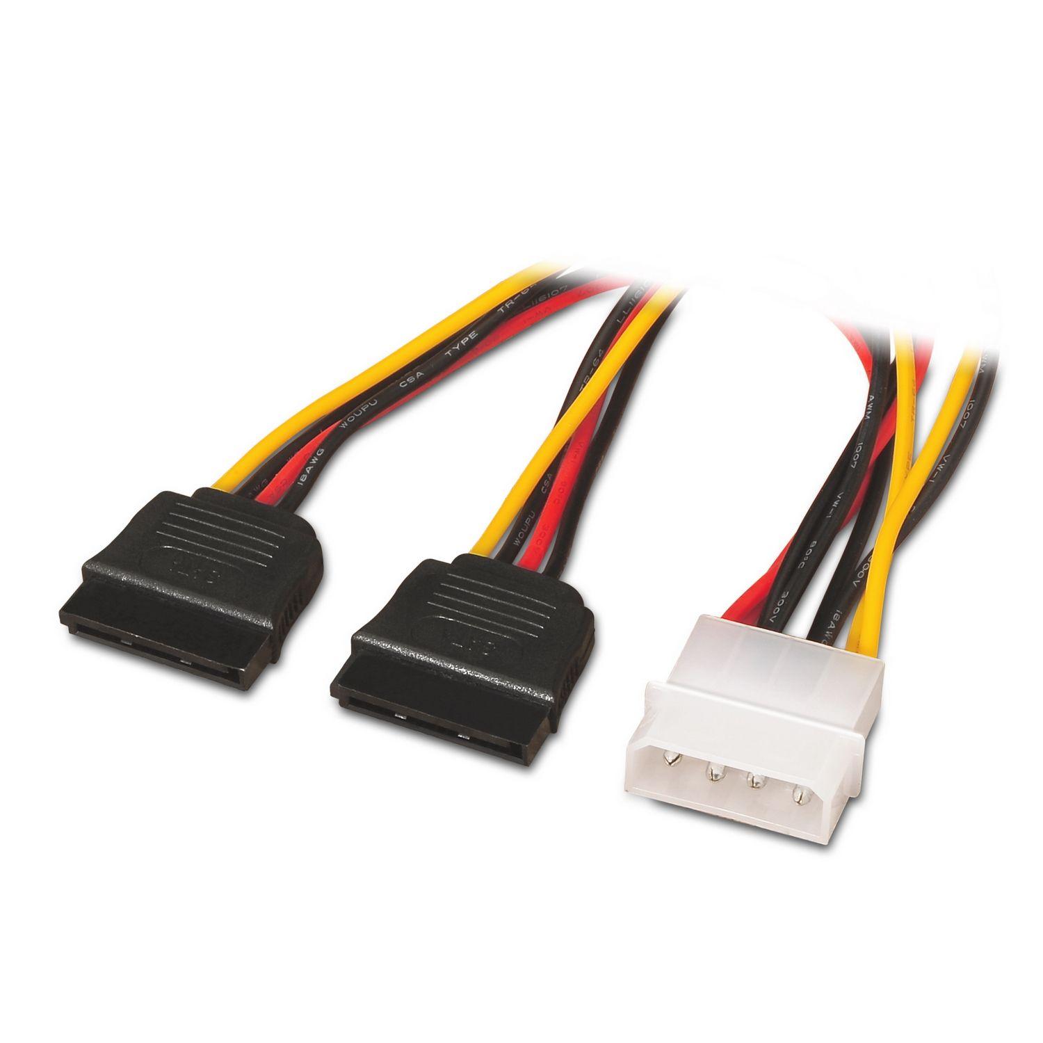 Cabo de Alimentação AISENS A131-0161 (0,2 m - Molex - Preto), miniatura 2
