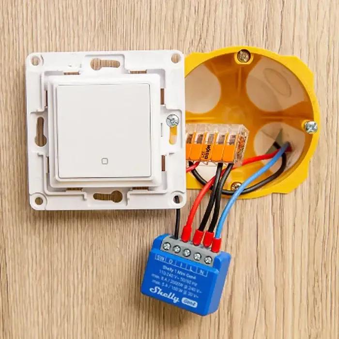 Módulo Relé Inteligente SHELLY 1 Mini Gen4 (Plástico - Azul) — miniatura 3