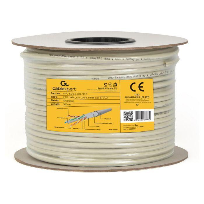 Bobine de Cabo de Rede GEMBIRD FPC-6004-SOL/100 (100 m - Cat.6 - Cinza), miniatura 3