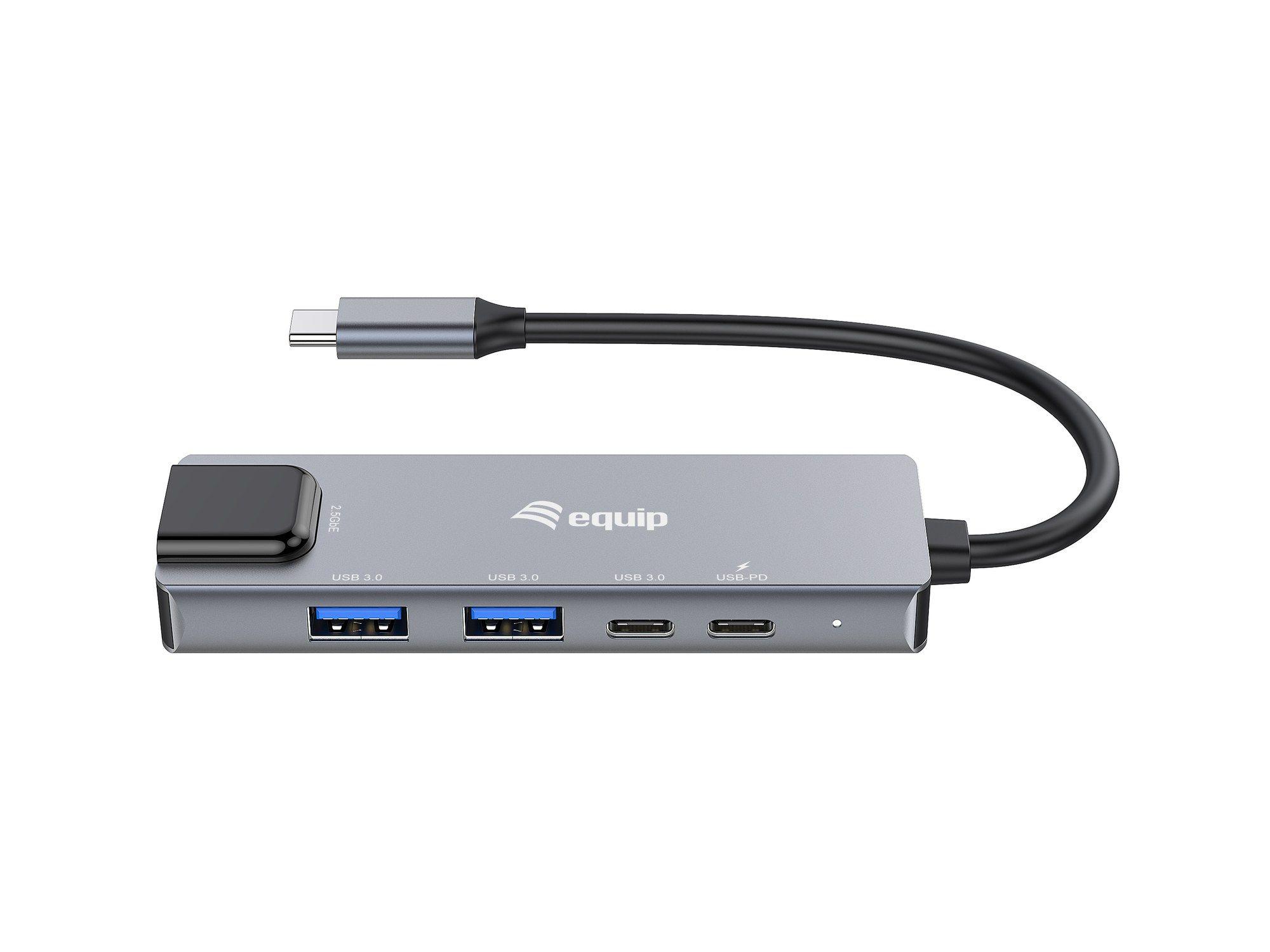 Adaptador USB-C Multifuncional EQUIP 133496 (0,25 m - Cinzento), miniatura 5