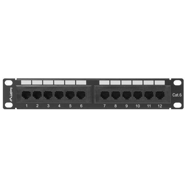 Patch Panel LANBERG PPU6-9012-B (12 Portas - 10" - Cat.6 - Preto), miniatura 2