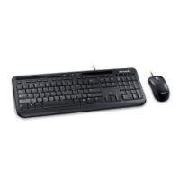 Conjunto de Teclado e Rato MICROSOFT Wired Desktop 600 US (US - Com fios - Preto)