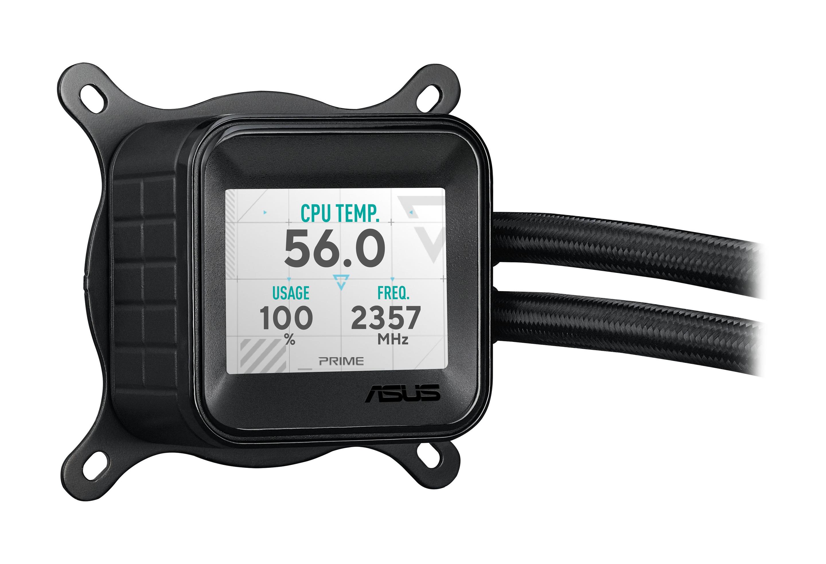Sistema de Refrigeração Líquida Tudo-em-Um ASUS Prime LC 360 ARGB LCD (120 mm - 3 ventoinhas - 2500 RPM - Preto), miniatura 3