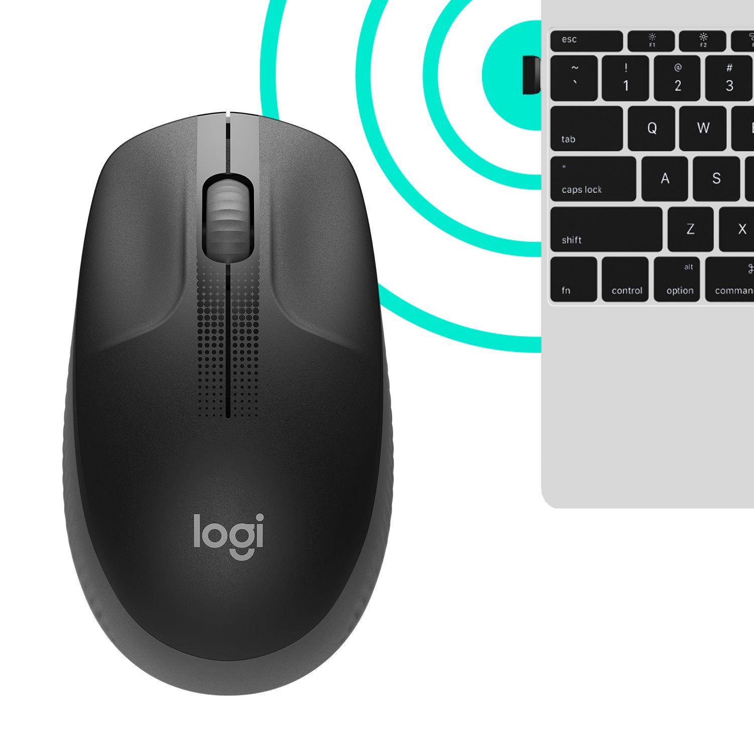 Rato LOGITECH M190 (Ambidestro - 1000 DPI - Ótico - Carvão) — miniatura 4