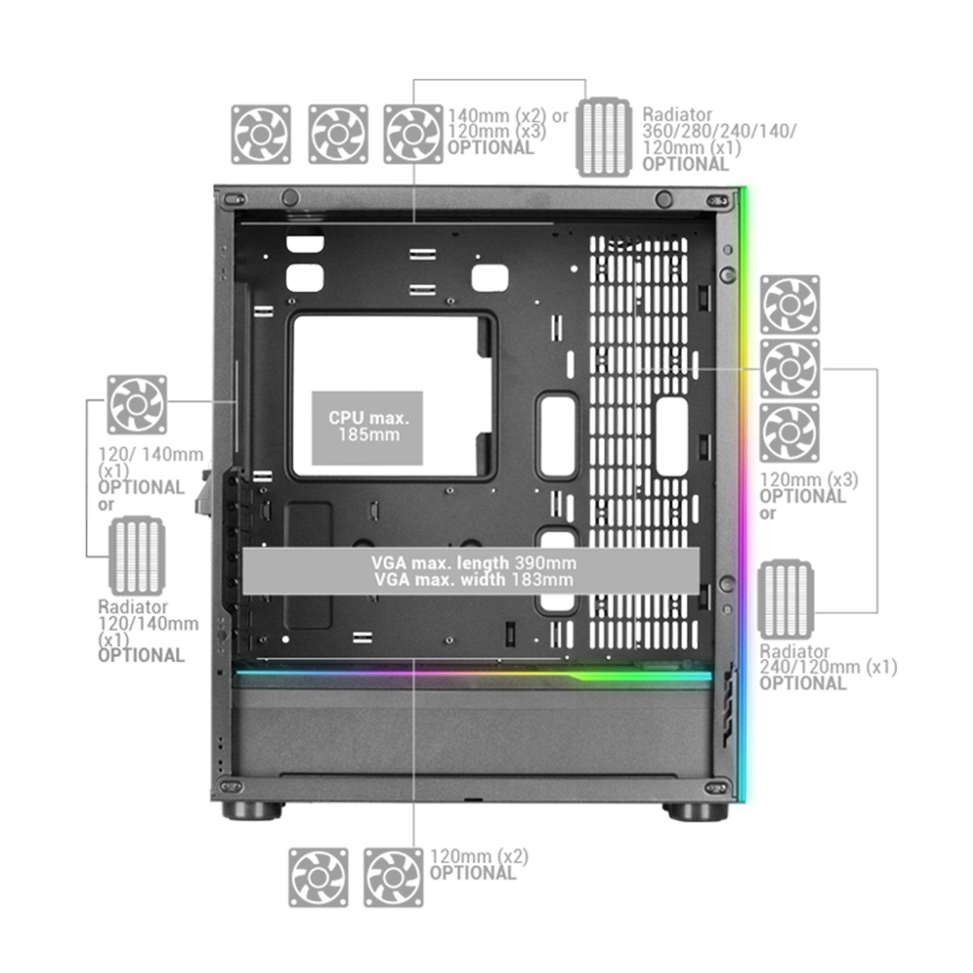 Caixa de Computador MARS GAMING MC-ULTRA XXL (Torre - Vidro temperado - ARGB - Branco) — miniatura 6
