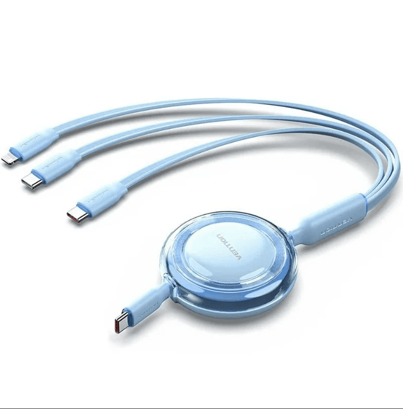 Cabo Divisor USB-C VENTION TRJSBE (1,1 m - USB C/Lightning - USB A - Azul) — miniatura 2
