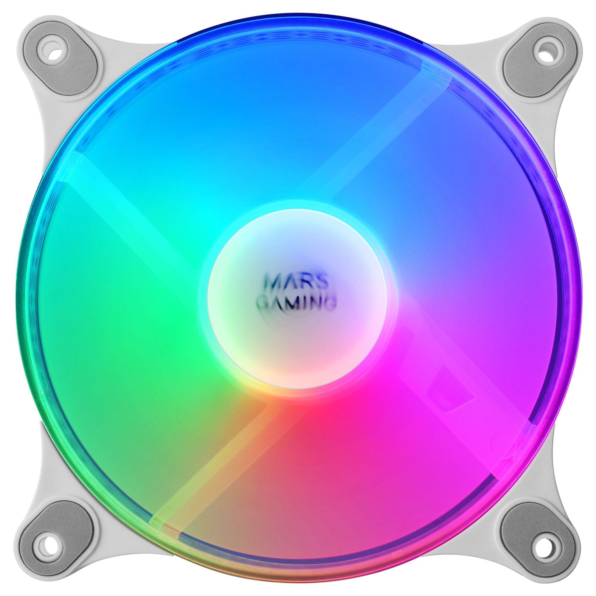 Kit de Ventoinhas MARS GAMING MF-DUO (4 W - Branco), miniatura 2