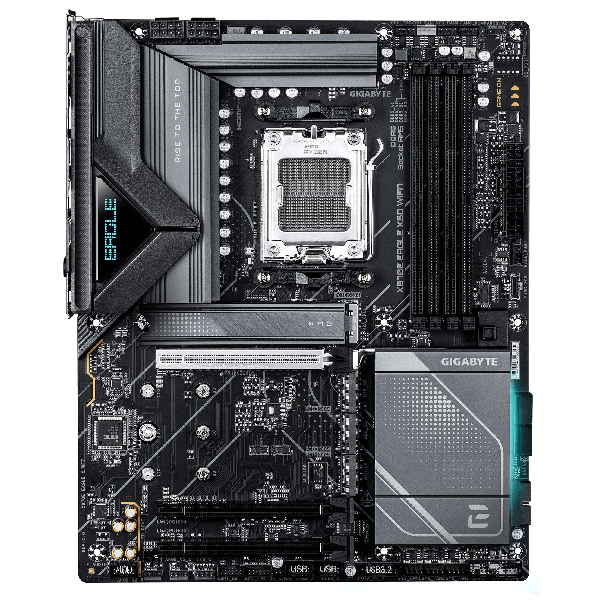 Motherboard GIGABYTE X870E EAGLE X3D WIFI7 (AM5 - ATX - Duplo canal - Preto), miniatura 2