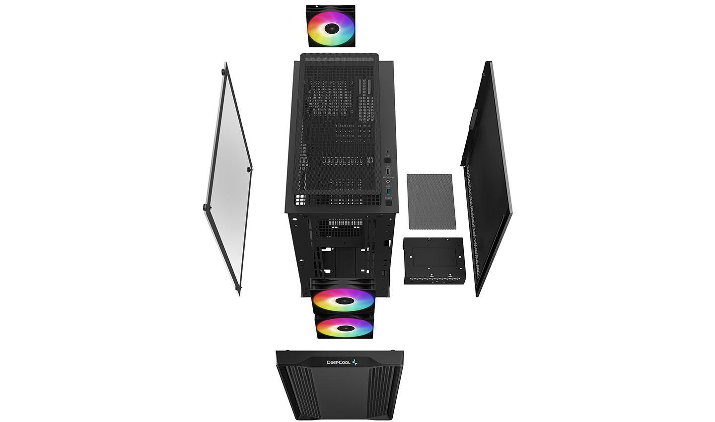 Caixa de Computador DEEPCOOL CC360 ARGB (Micro ATX, Mini-ITX - ATX, PS2 - Mini Tower - Preto) — miniatura 12