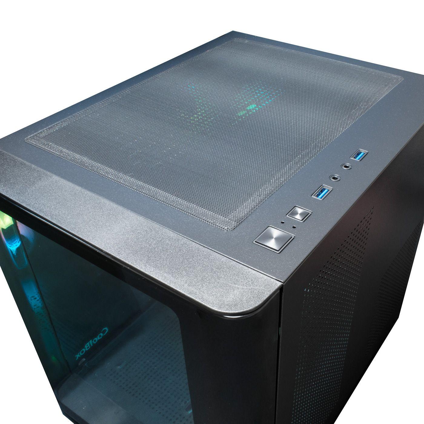 Caixa de Computador Gaming COOLBOX GM100 Vision ARGB (Micro ATX, Mini-ITX - Mini-torre - Vidro temperado, SGCC - Preto) — miniatura 7