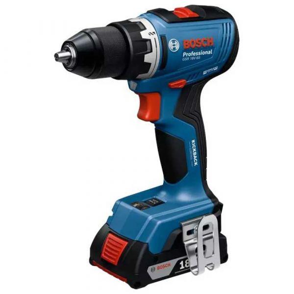 Berbequim Aparafusador sem Fios BOSCH GSR 18V-65 Professional (Azul)