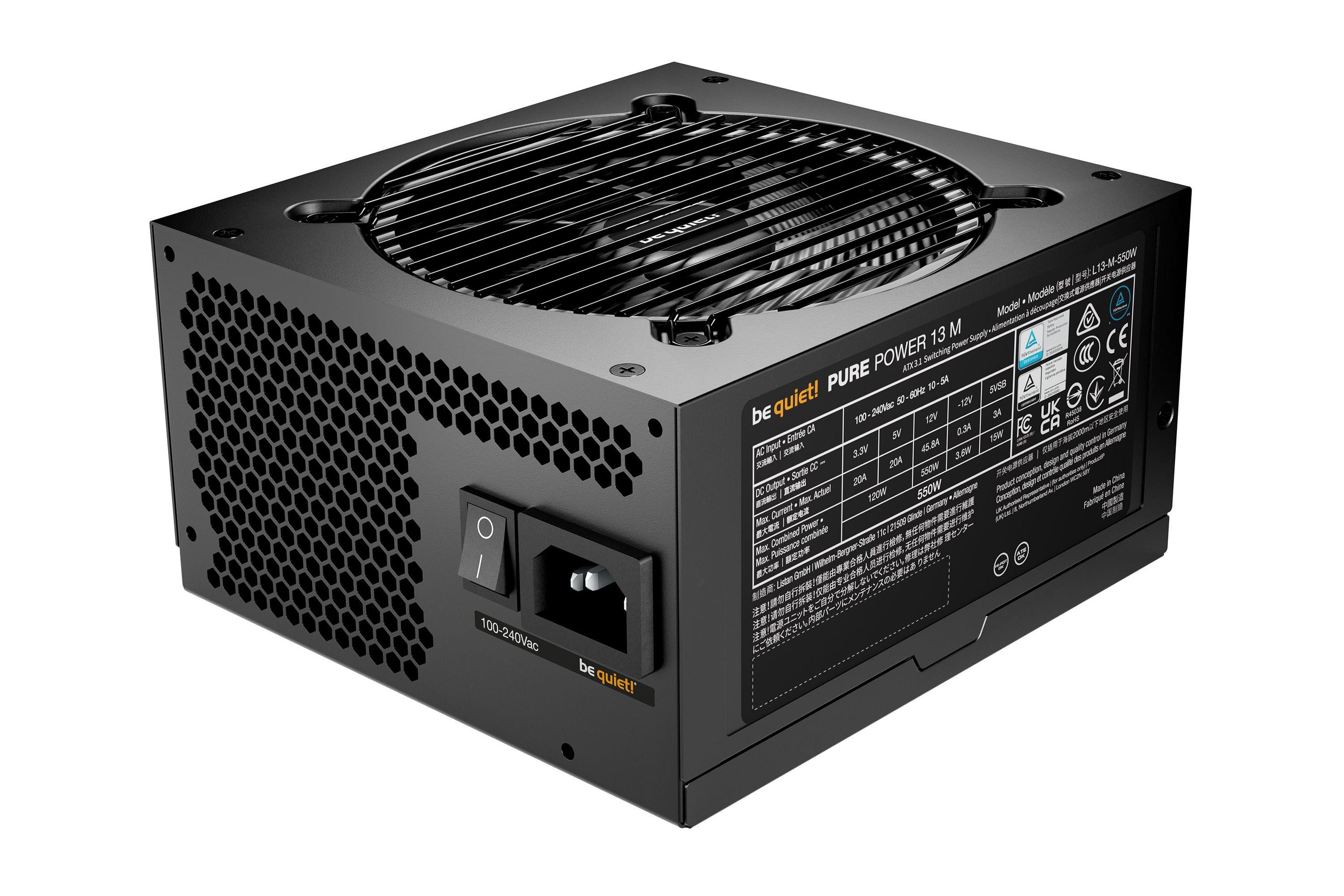 Fonte de Alimentação BE QUIET Pure Power 13 M 550W (ATX - 550 W - 80 PLUS Gold - Preto), miniatura 3