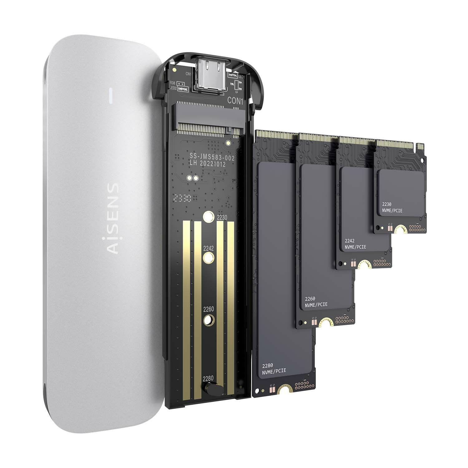 Caixa Externa M.2 AISENS ASM2-025SL (2 TB - M.2 - Prateado) — miniatura 3
