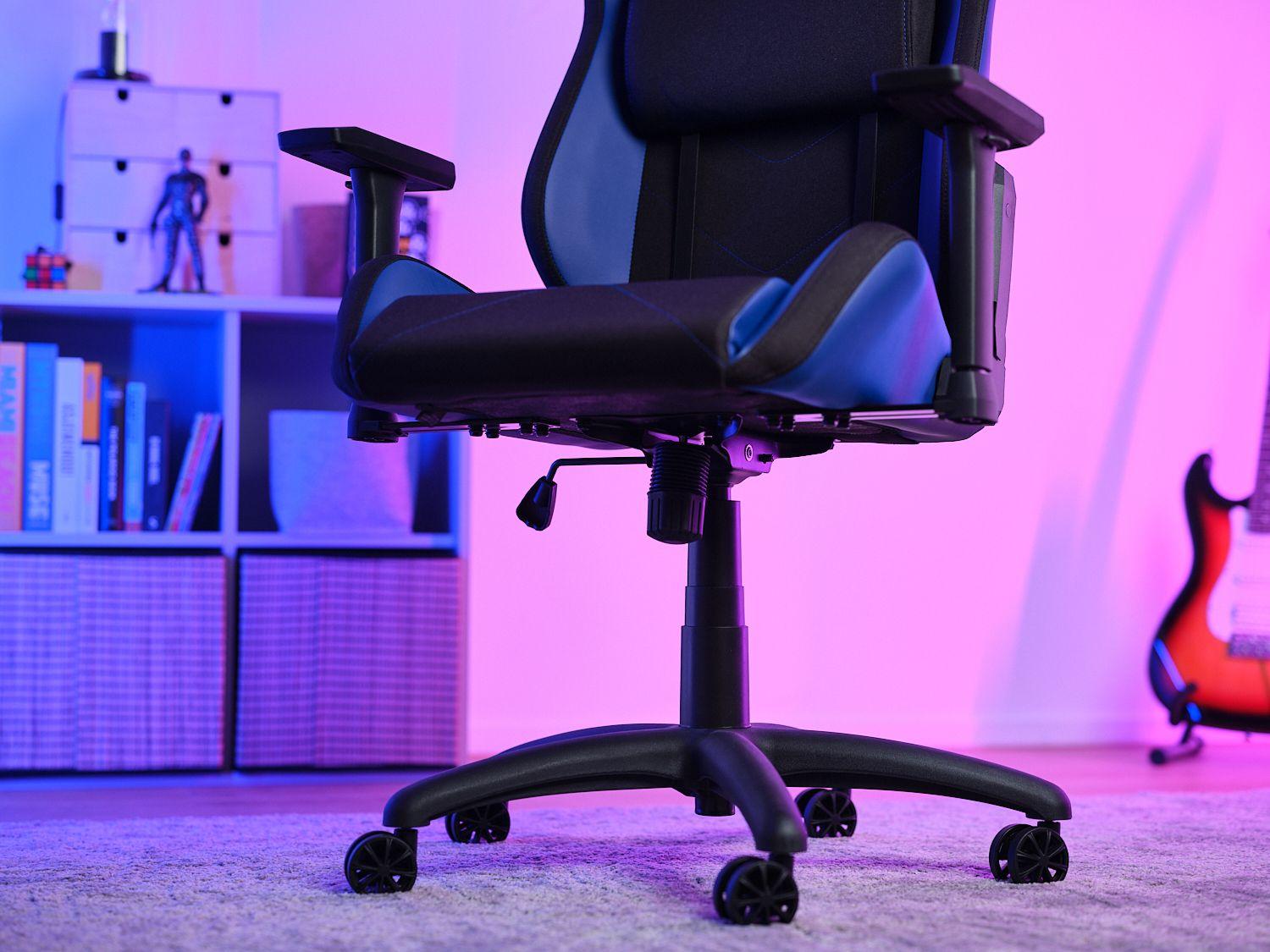 Cadeira Gaming TRUST GXT 714 RUYA (150 kg - 10 cm - Couro, Poliuretano - Preto e Azul) — miniatura 9