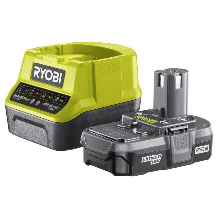 Conjunto de Carregador e Bateria RYOBI ONE+ RC18120-125 (18 V - Ião-lítio - Preto e Verde Lima), miniatura 2