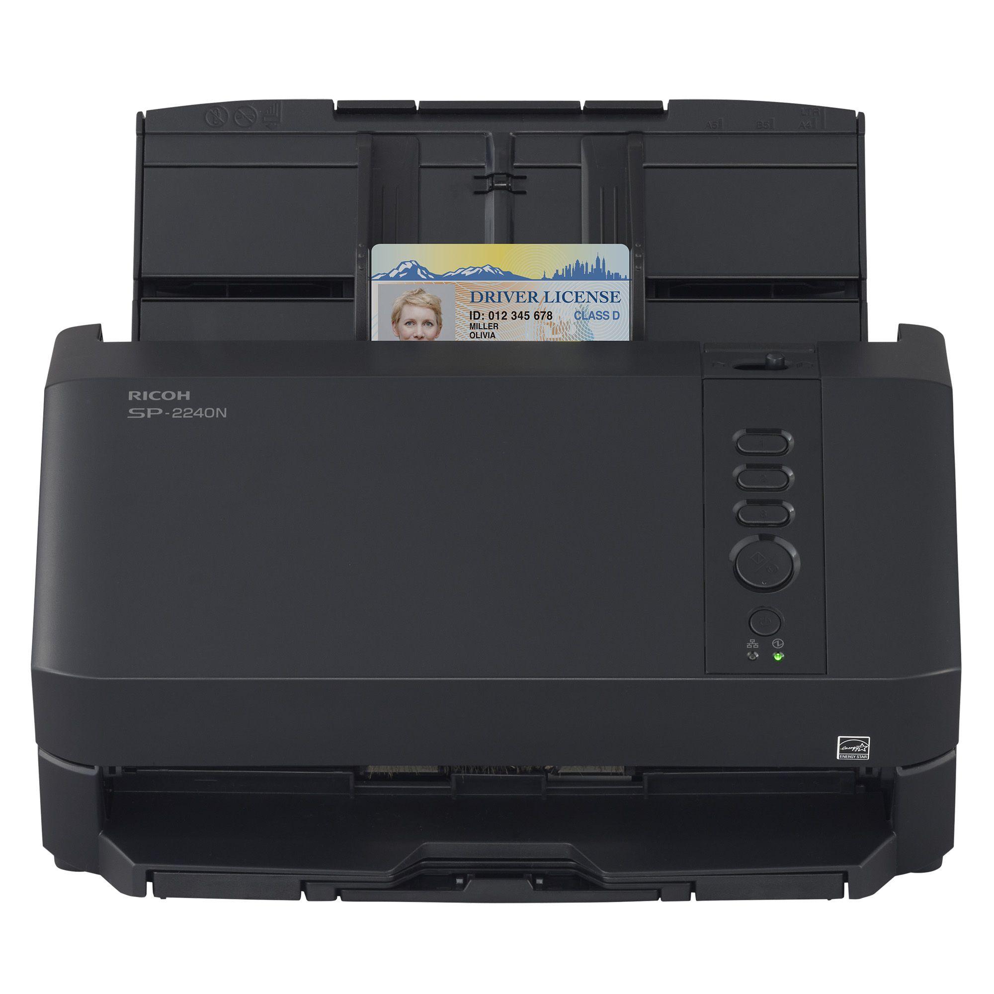 Scanner de Documentos de Rede RICOH SP-2240N (3.2 Gen 1 - USB 3.2 Gen 1 e Ethernet LAN - Preto)
