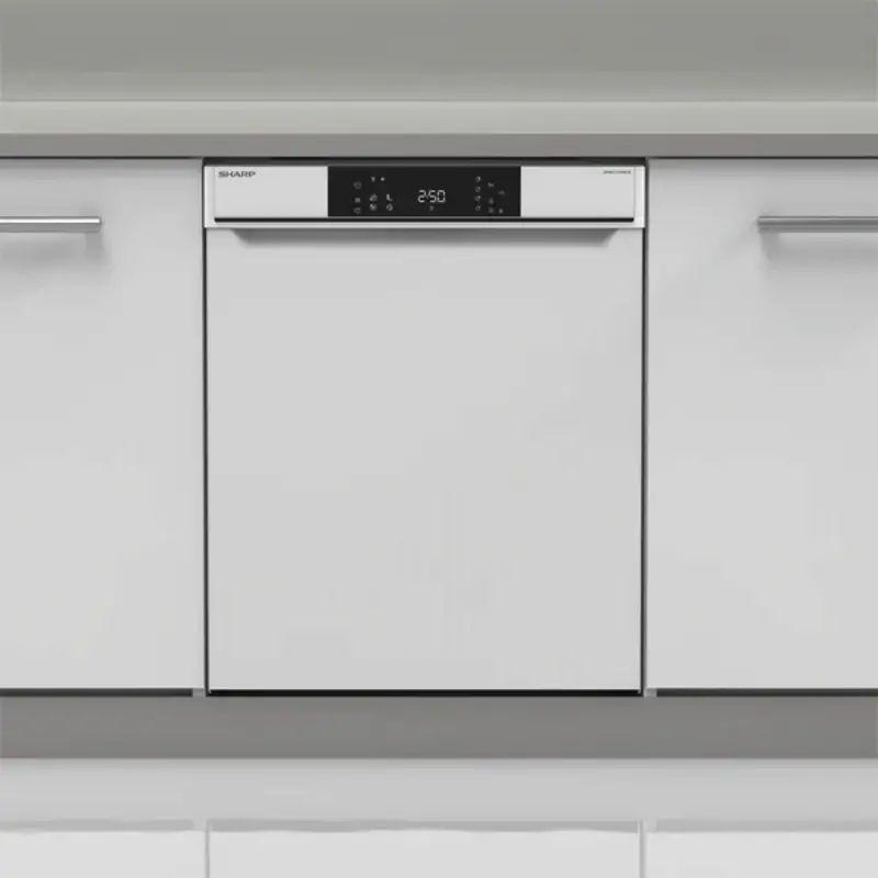 Máquina de Lavar Loiça de Encastre Total SHARP QW-NA1CU47DW-DE (13 talheres - C - 47 dB - Branco)