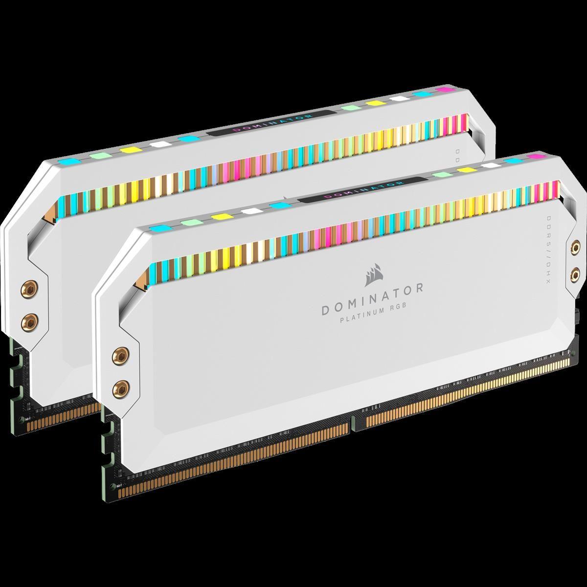 Memória RAM CORSAIR Dominator Platinum RGB CMT64GX5M2B5200C40W (5200 MHz - 64 GB - DIMM)