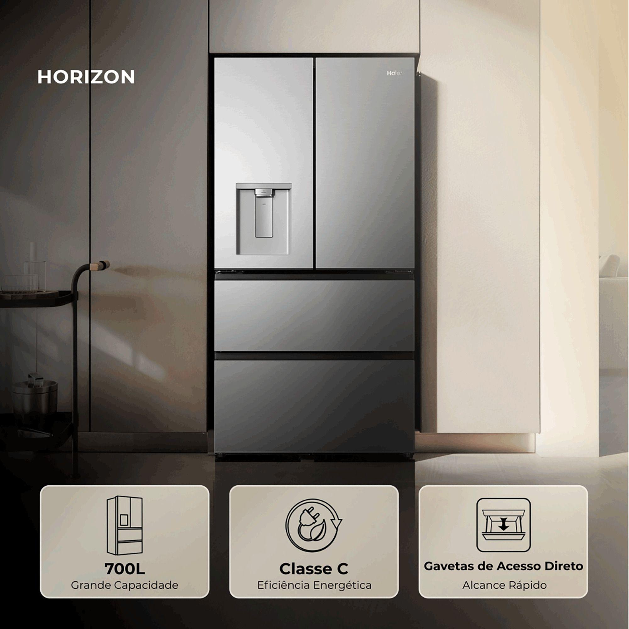 Frigorífico Americano Independente HAIER HFR59F18CWMM (700 L - hOn - 182,5x90,5x73,8 cm - Inox/Platina), miniatura 14