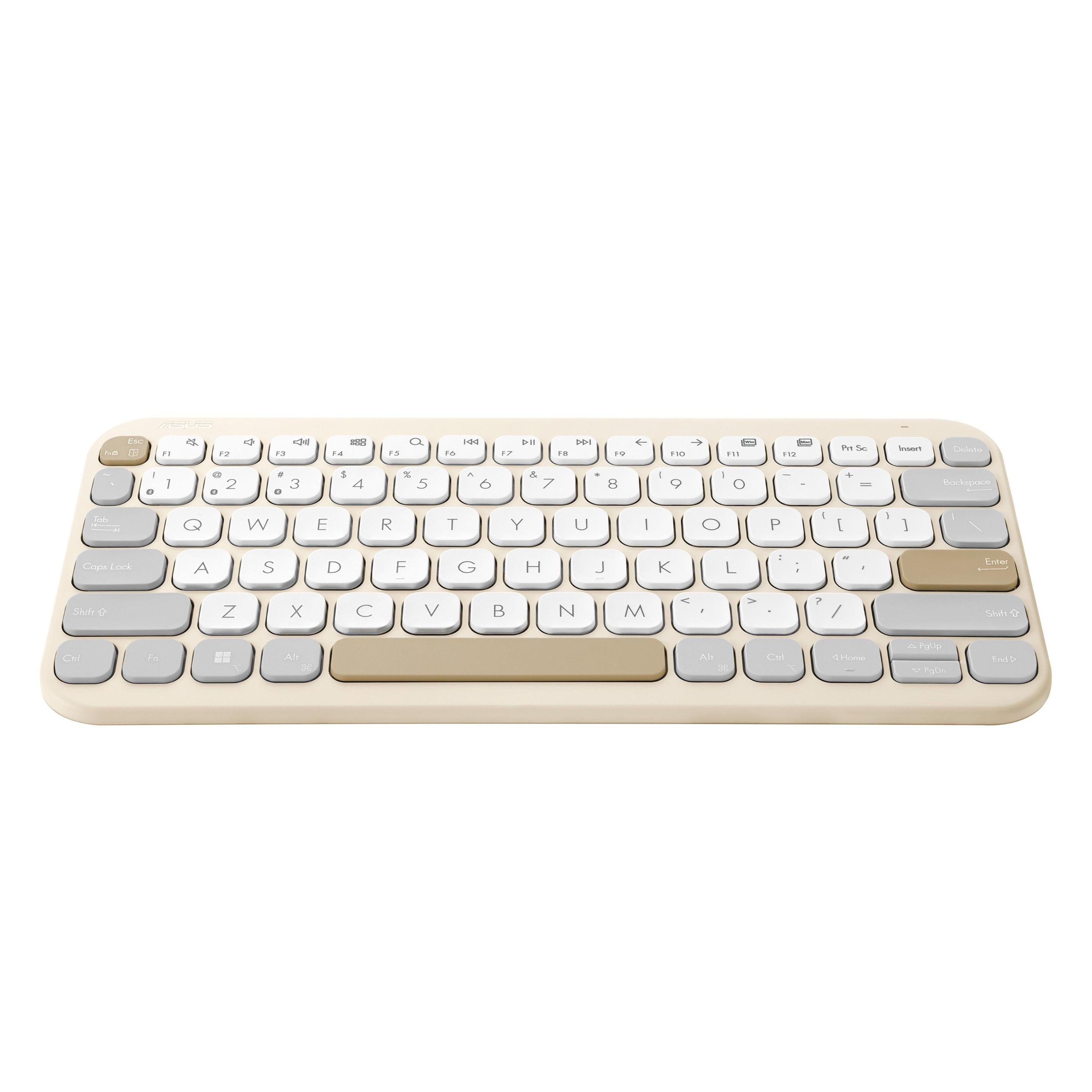 Teclado ASUS Marshmallow KW100 (Espanhol - Teclas de tesoura - 75% - Bege) — miniatura 2