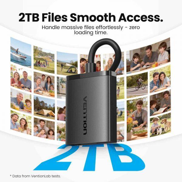 Leitor de Cartões VENTION CLPBB (USB-A 3.0 - SD e microSD - Preto), miniatura 5