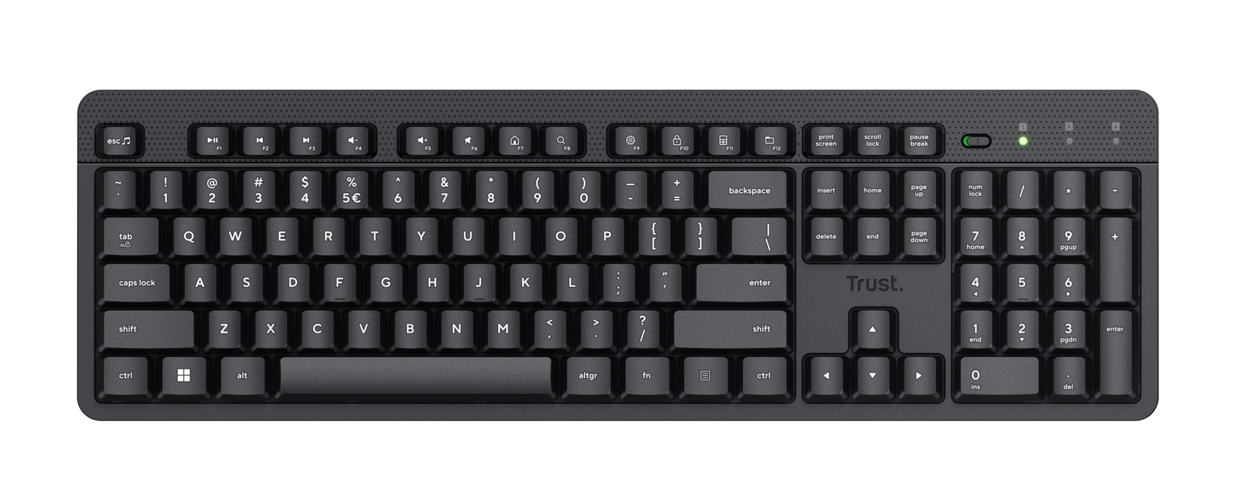 Teclado TRUST Ody II (Inglês - Interruptor de membrana - Tamanho completo - Preto) — miniatura 3