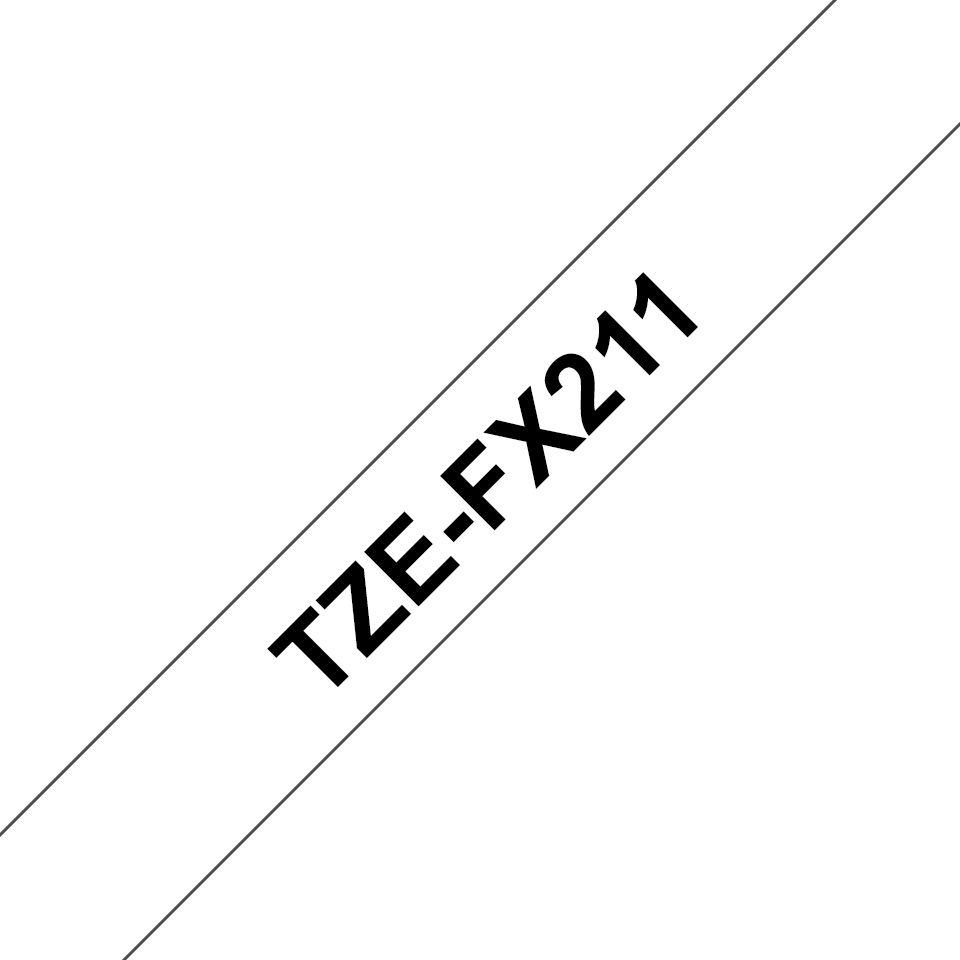 Fita de Impressão BROTHER TZe-FX211 (Preto sobre Branco)