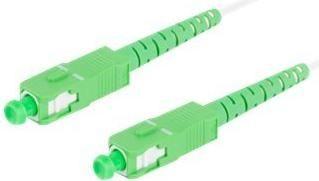 Cabo de Fibra Ótica LANBERG FO-SASA-SS31-0100-WH (10 m - SC/APC-SC/APC - Simplex Monomodo - Branco)
