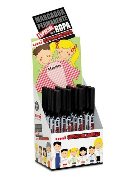 Marcador Têxtil Permanente UNIBALL PNA-125 (Plástico - Preto), miniatura 3