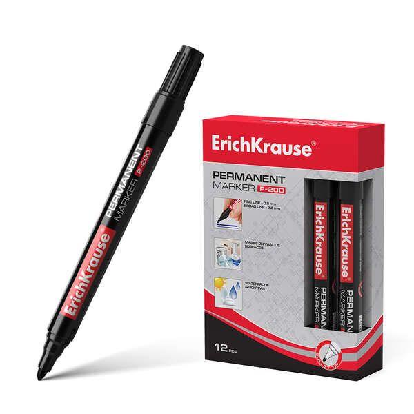 Marcador Permanente ERICHKRAUSE P-200 (Preto)