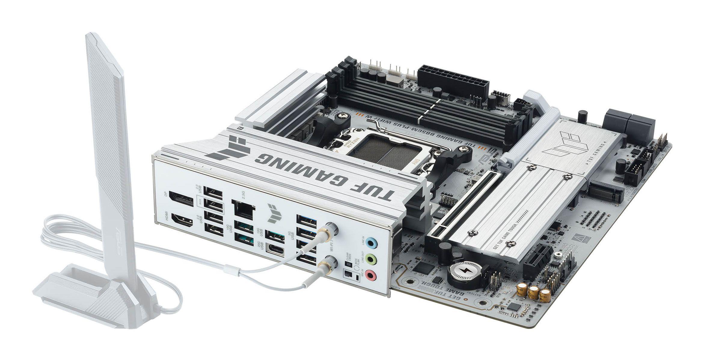 Motherboard ASUS TUF GAMING B850M-PLUS WIFI7 W (AM5 - micro ATX - Duplo canal - Branco), miniatura 7