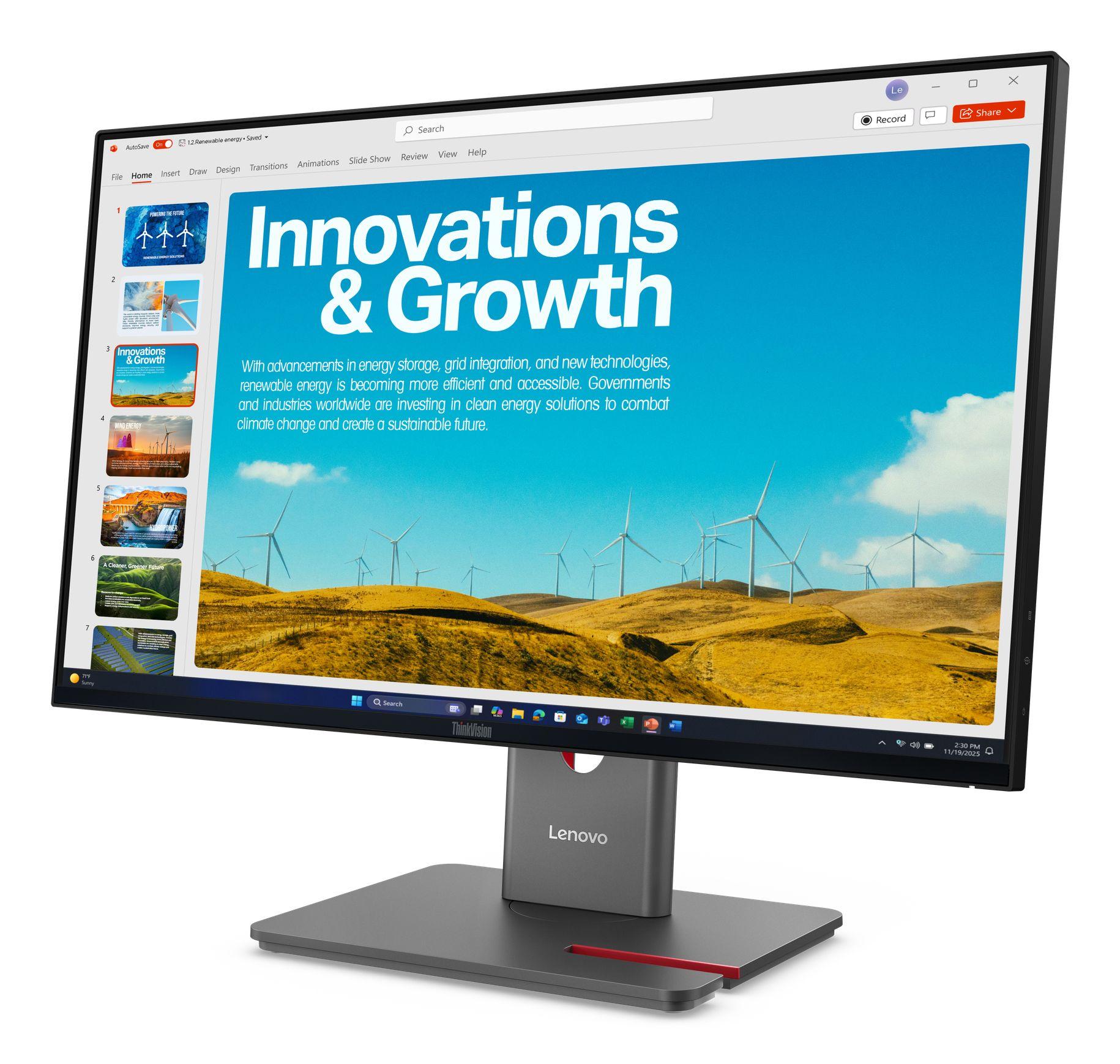Monitor LENOVO ThinkVision P24QD-40 (23,8" - IPS - 120 Hz - Preto), miniatura 3