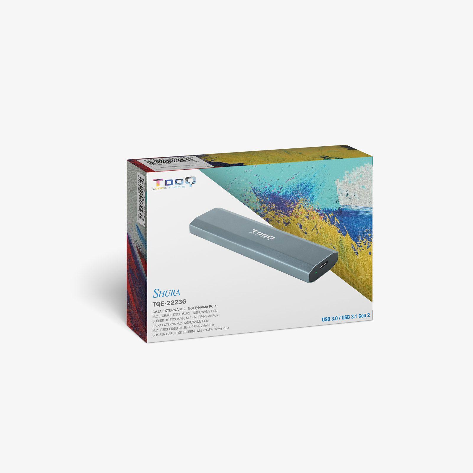 Caixa Externa SSD TOOQ TQE-2223G (2 TB - PCI Express NVMe - M.2 NGFF/NVMe - Cinzento) — miniatura 10