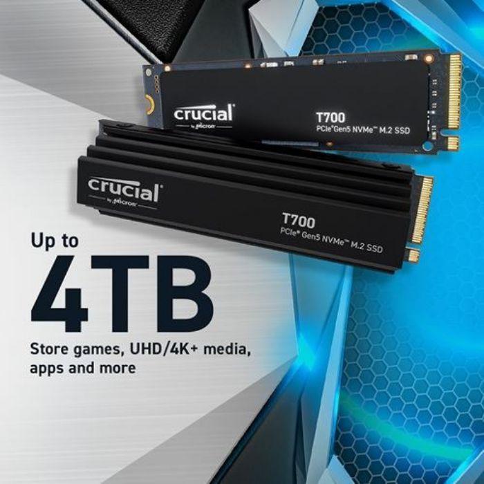 SSD CRUCIAL T700 HS 1TB (1 TB - M.2 2280 - NVMe PCIe Gen5 x4), miniatura 5