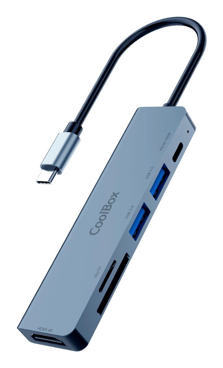 Hub USB-C COOLBOX miniDOCK C61 (0,145 m - Universal - Cinzento)