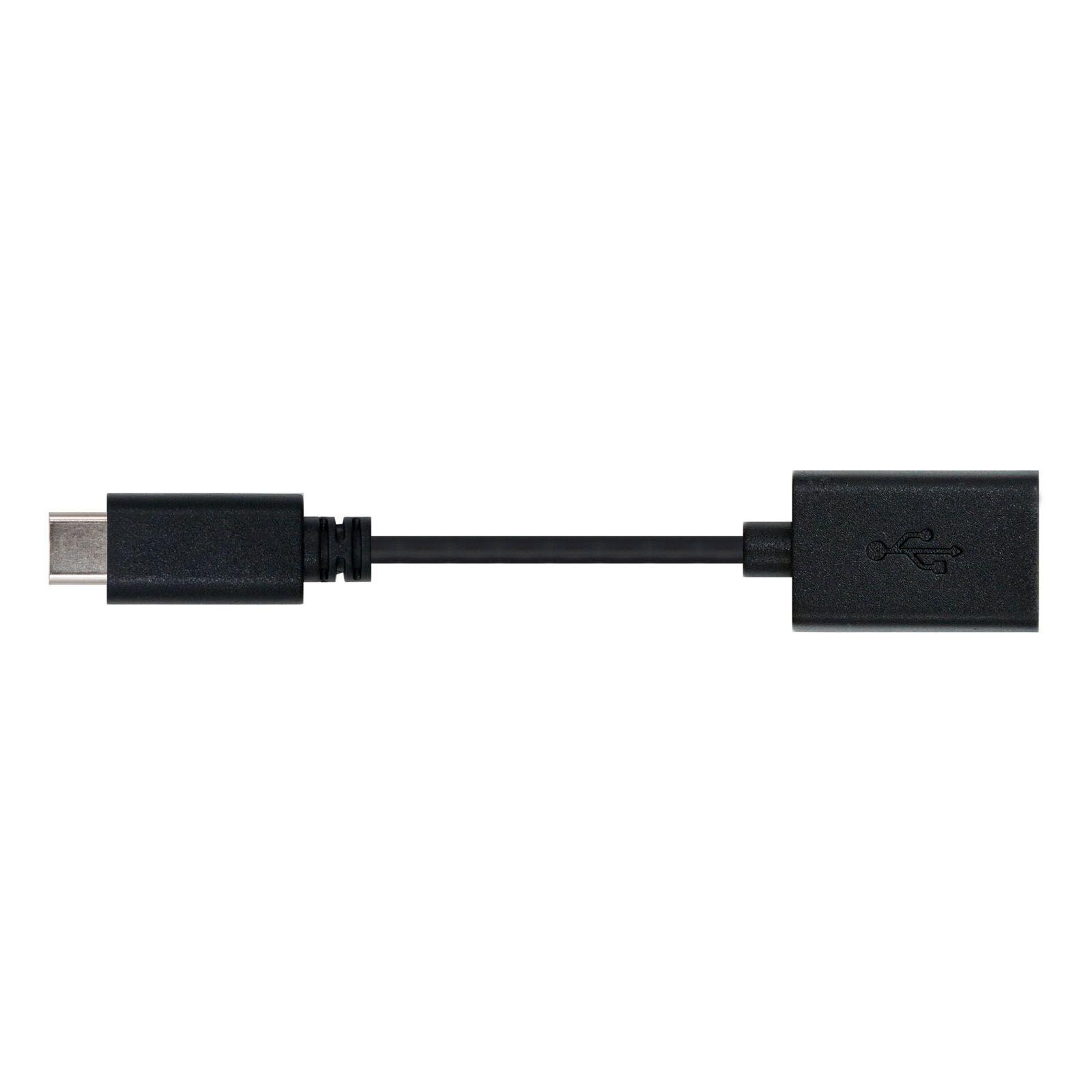 Cabo Adaptador USB-C para USB-A NANOCABLE 10.01.2400 (0,15 m - USB A - USB C - Preto) — miniatura 3