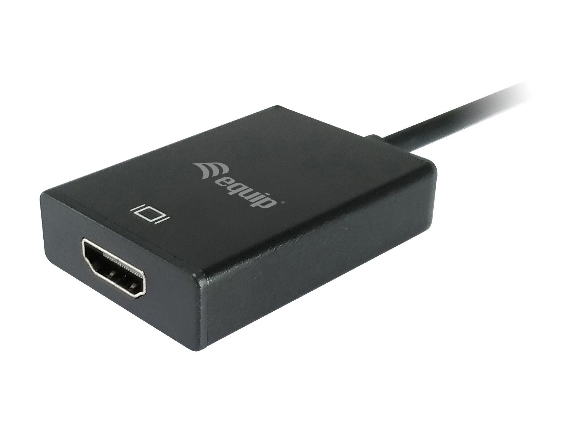 Adaptador VGA para HDMI EQUIP 119038 (0,2 m - DVI-D + USB - Windows, macOS e Linux - Preto), miniatura 6