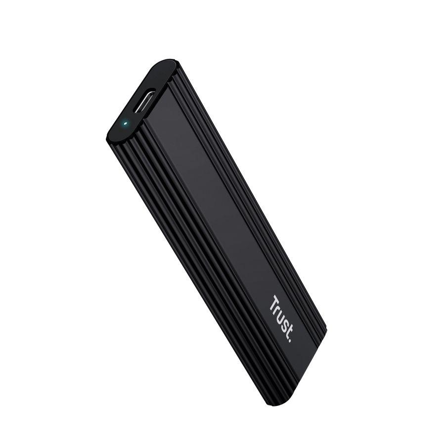Caixa Externa para SSD M.2 TRUST 25806 (4 TB - 2230, 2242, 2260, 2280 - M.2 - Preto)