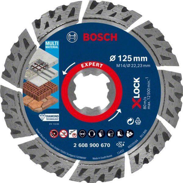 Disco de Corte Diamantado BOSCH EXPERT MultiMaterial X-LOCK 2608900670 (125 mm - Azul, Vermelho e Aço Inoxidável), miniatura 2