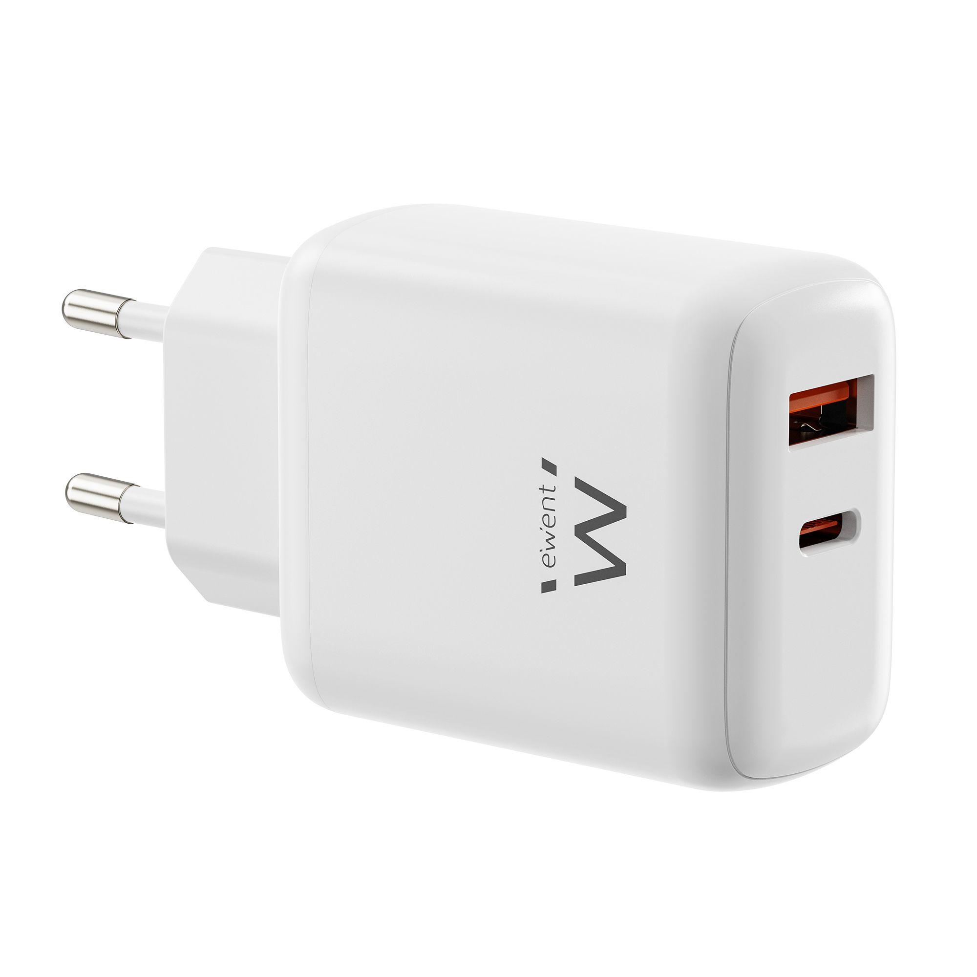 Carregador USB EWENT EW1329 (45 W - Branco)