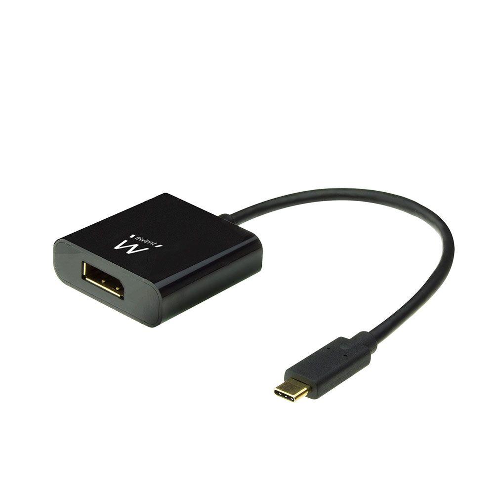 Adaptador USB-C para DisplayPort EWENT EW9825 (0,15 m - USB Type-C - DisplayPort - Preto)