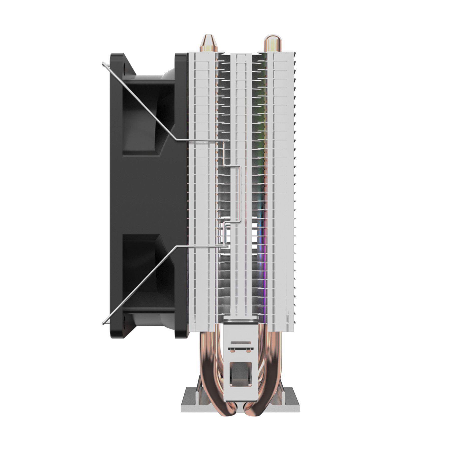 Dissipador de CPU UNYKAch UNYCOOL H21 ARGB (90 mm - 2000 RPM - Vermelho, Verde, Azul - Preto e Cinzento) — miniatura 5