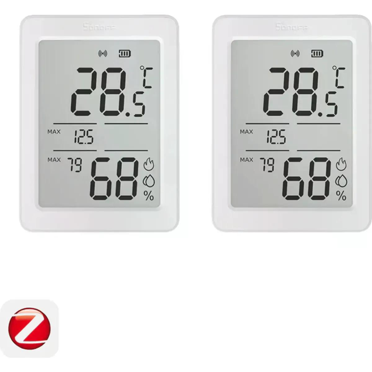 Sensor de Temperatura e Humidade SONOFF SNZB-02DR2 (Transparente)