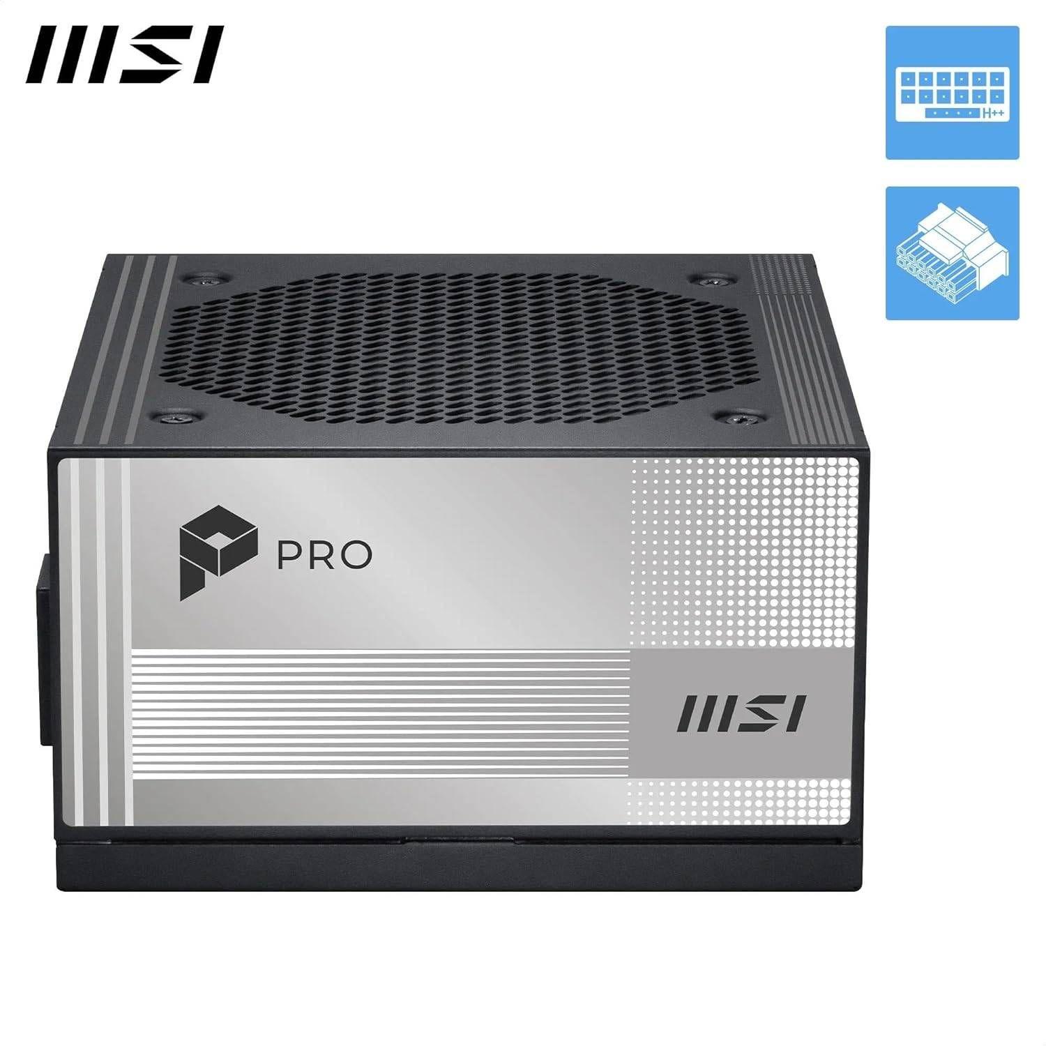 Fonte de Alimentação MSI PRO A1000PL PCIE5 (ATX - 1000 W - 80 PLUS Platinum - Preto), miniatura 3