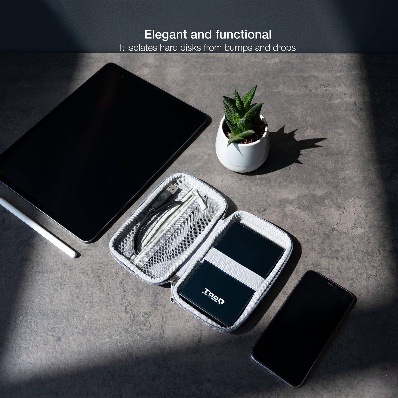 Estojo de Proteção TOOQ TQBC-E2503G (2.5" - Cinzento) — miniatura 3