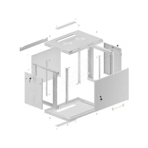 Armário Bastidor de Parede LANBERG WF01-6409-00S (19" - 9U - 600x450 mm - Cinzento), miniatura 3